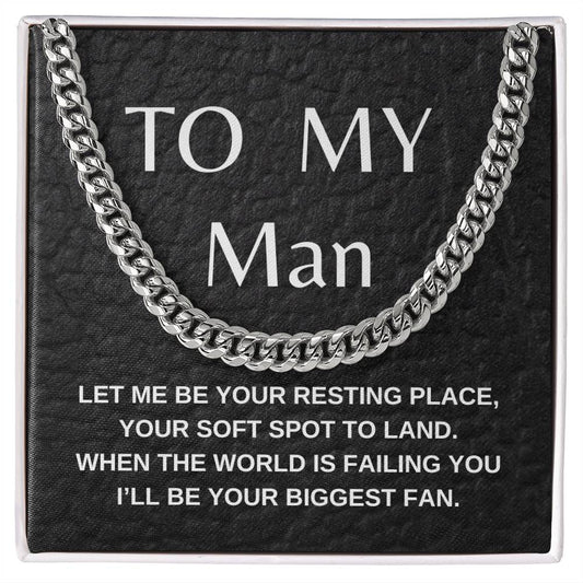 "To My Man" Cuban Link Chain